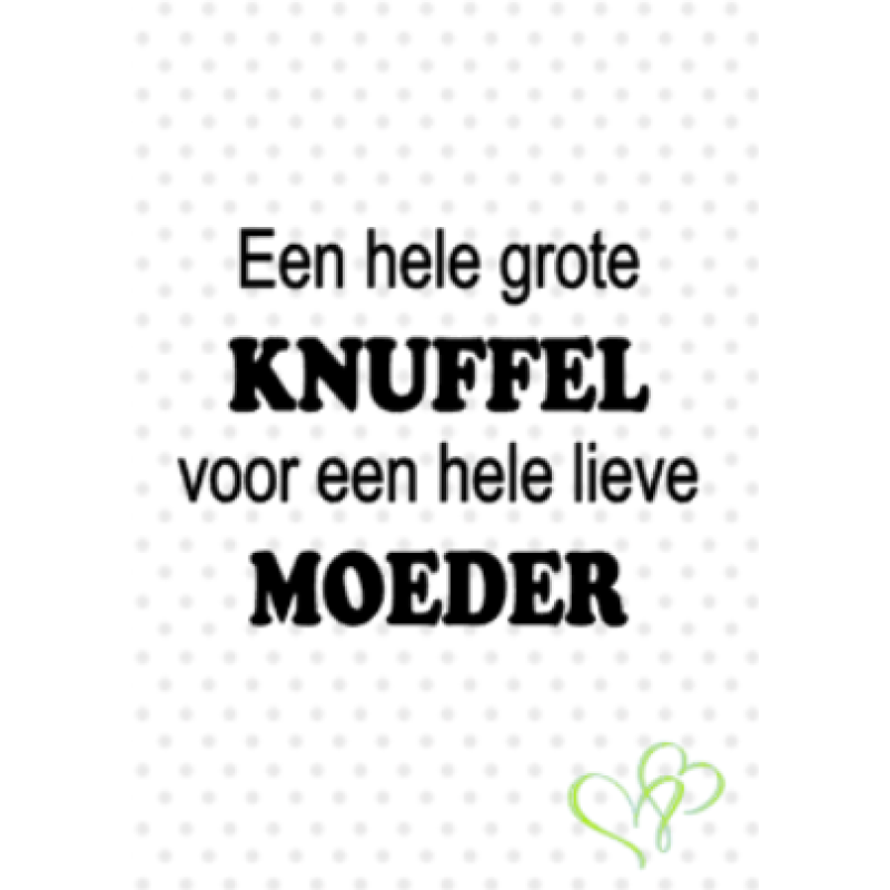 Knuffel moeder - kaart